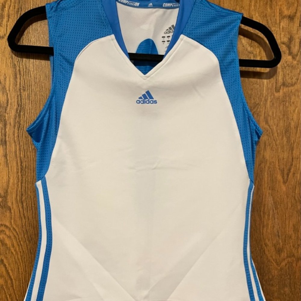 Adidas Comp Blue Tank with matching skirt, size Medium